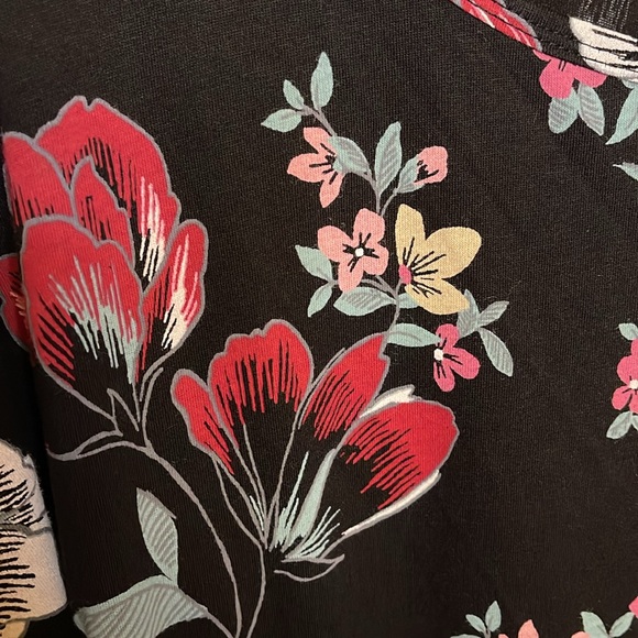 Terra & Sky Women's Flower Long Sleeves Floral Print Plus 3X - Picture 6 of 8